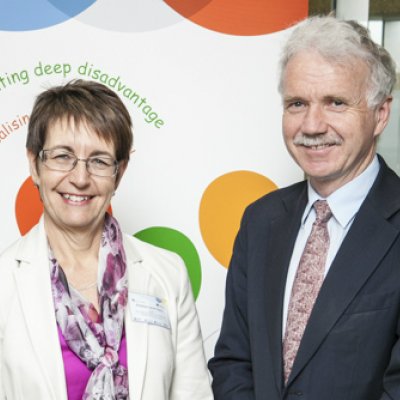 Life Course Centre Director Professor Janeen Baxter and Australian Research Council Chief Executive Officer Professor Aidan Byrne 